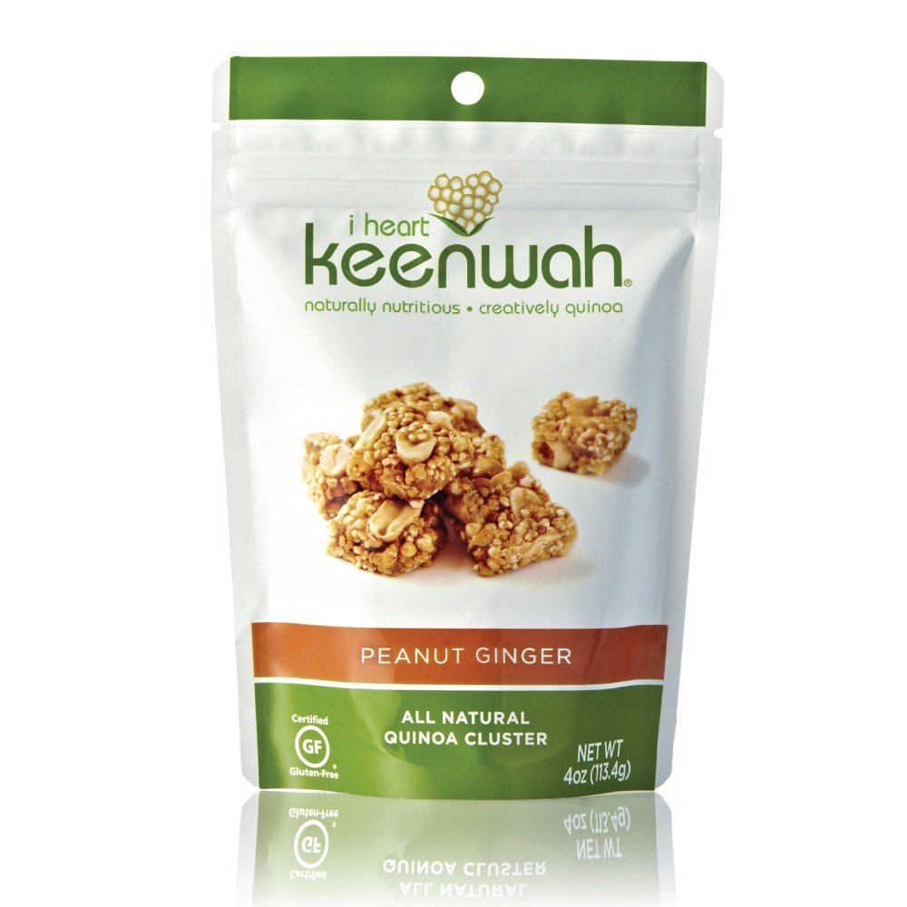 i heart keenwah Peanut Quinoa Clusters, Ginger, 4 Ounce (Pack of 12)