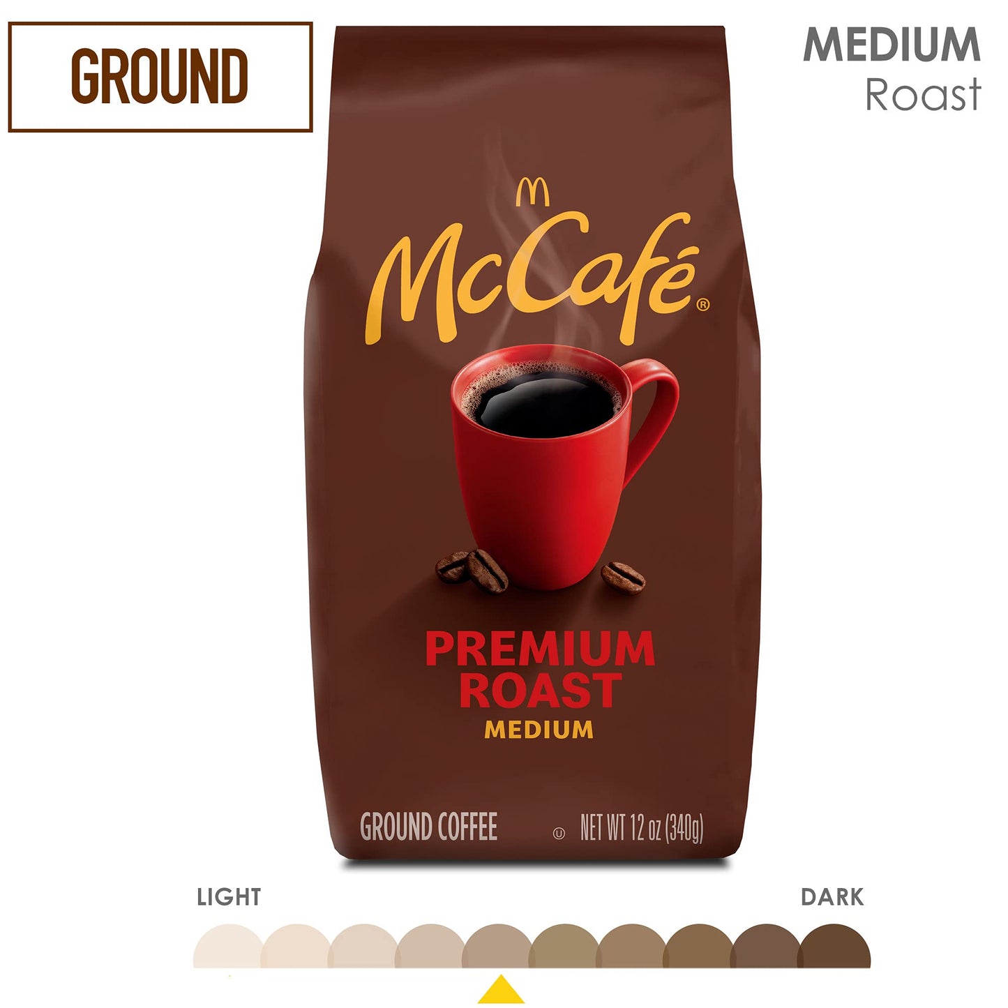 McCafe Premium Roast, Medium Roast Ground Coffee, 12 oz Bag