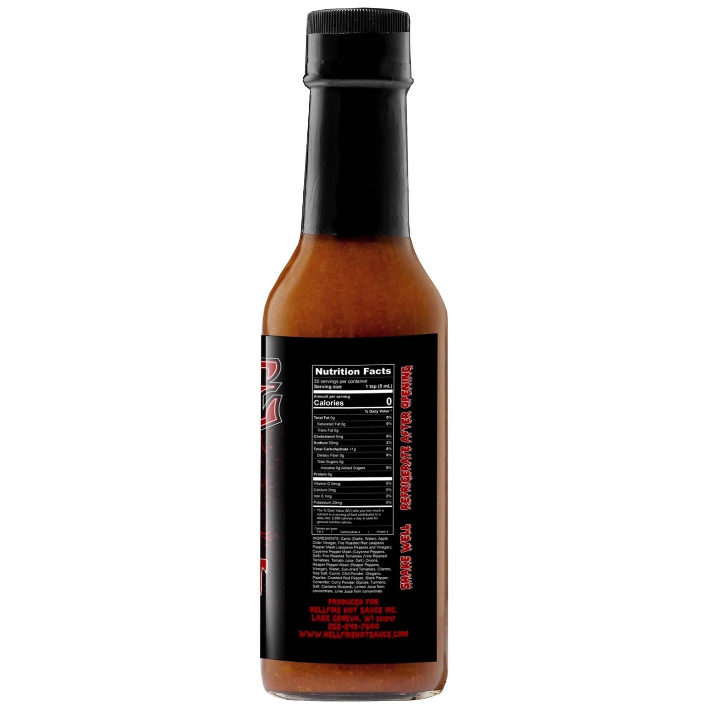 Hellfire Hot Sauce Bloody Snot - Gourmet Garlic Hot Sauce With Carolina Reaper Peppers, 5 oz Premium Award Winning, Small Batch Gourmet Plant Based