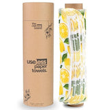 The Useless Brand Reusable Paper Towels Roll | 12 Eco Friendly Washable Cotton Flannel Towels w/Cardboard Roll | Zero Waste & Sustainable | Fits on
