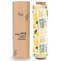 The Useless Brand Reusable Paper Towels Roll | 12 Eco Friendly Washable Cotton Flannel Towels w/Cardboard Roll | Zero Waste & Sustainable | Fits on