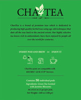 Cha4TEA 36-Count Jasmine Green Tea Pods Compatible with Keurig K-Cups Brewers