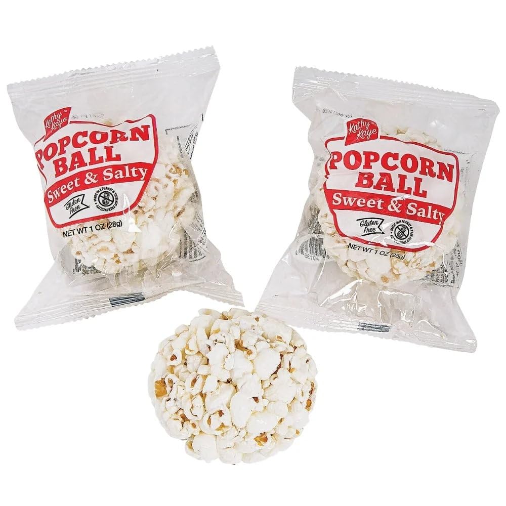 Bulk 100 Piece Kathy Kaye Sweet & Salty Popcorn Balls, Great for Work Gatherings, Fundraisers, Birthday and Other Grand Event Treats