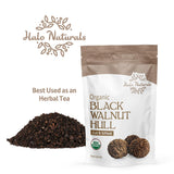 Halo Naturals Organic Black Walnut Hull Cut & Sifted, 4 Ounces (Juglans nigra) USDA Certified | Resealable Pouch| Packaged in The USA