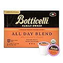 Botticelli USDA Organic All Day Blend Medium Roast Single Serve Coffee Pods, High Caffeine, Compatible with Most K-Cup Brewers, 12 Count, Notes