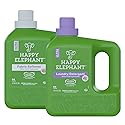 Happy Elephant Liquid Laundry Bundle, White Tea & Fig Scent, Natural Laundry Detergent & Fabric Softener, Plant Based, Stain Remover & Fabric