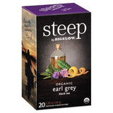 Bigelow 17700 steep Tea, Earl Grey, 1.28 oz Tea Bag, 20/Box