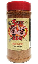 3 EYZ Beef Blend Spice Rub - 13oz shaker
