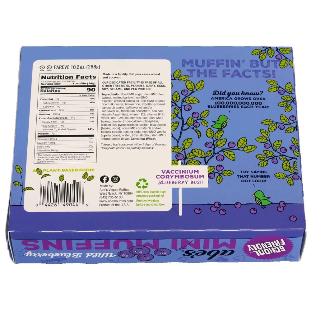 Abe's Mini Blueberry Muffin 12ct, 10.2 OZ