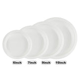 Blue Sky 6 Inch White Plastic Plates - [200 Count] Disposable Plastic Plates, Microwave Safe, Perfect for Birthday Parties, Weddings, Banquets