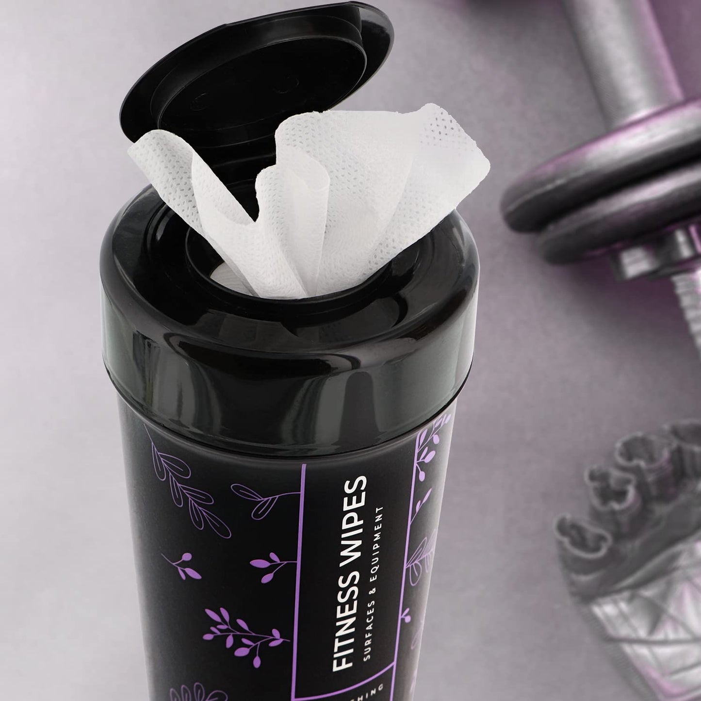 Wipex Screen Wipes & Gym Wipes Combo Pack - 75ct Gym Equipment Canister & 24ct Individually Wrapped Fitness Touch Screen Cloths, Safe for Yoga Mats
