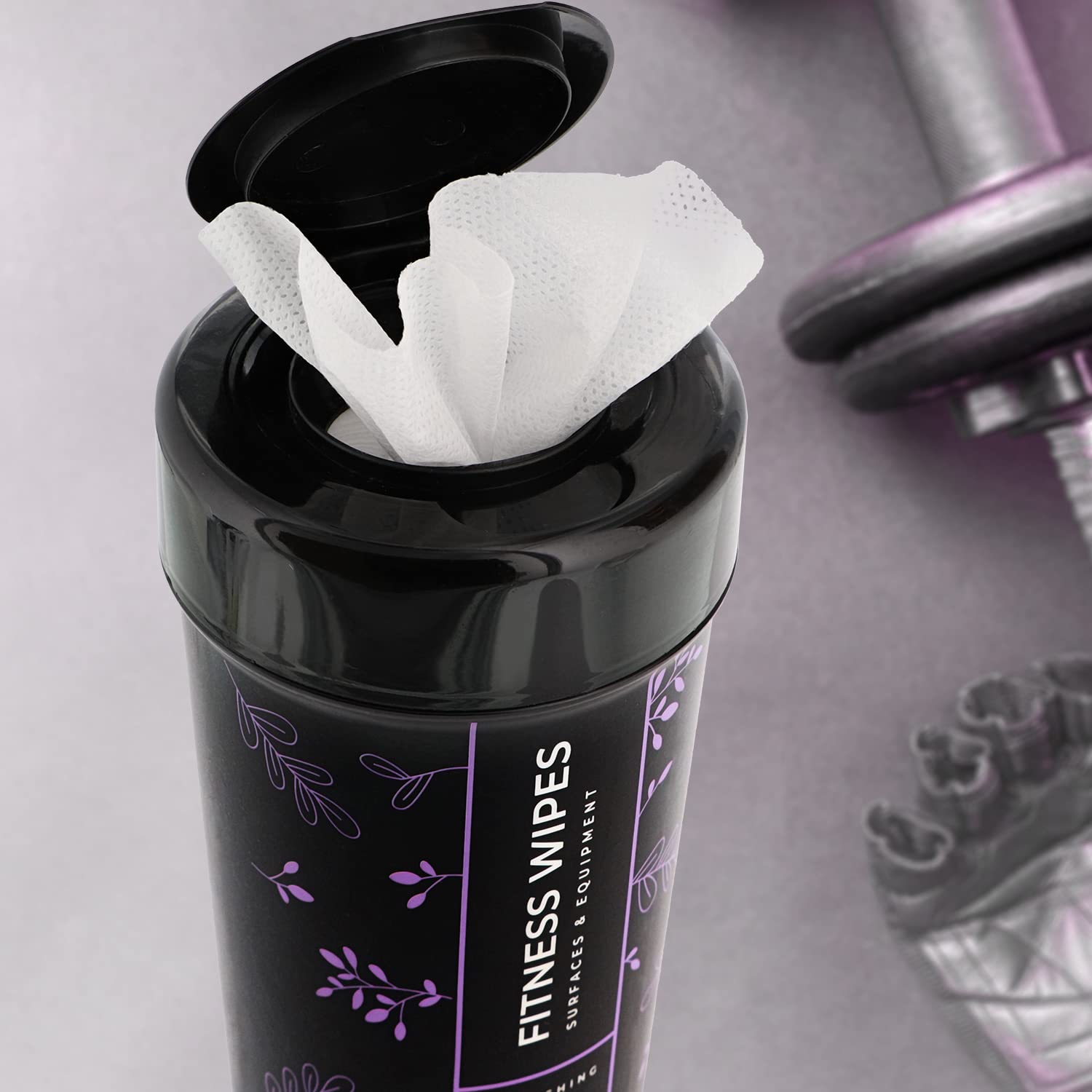 Wipex Screen Wipes & Gym Wipes Combo Pack - 75ct Gym Equipment Canister & 24ct Individually Wrapped Fitness Touch Screen Cloths, Safe for Yoga Mats