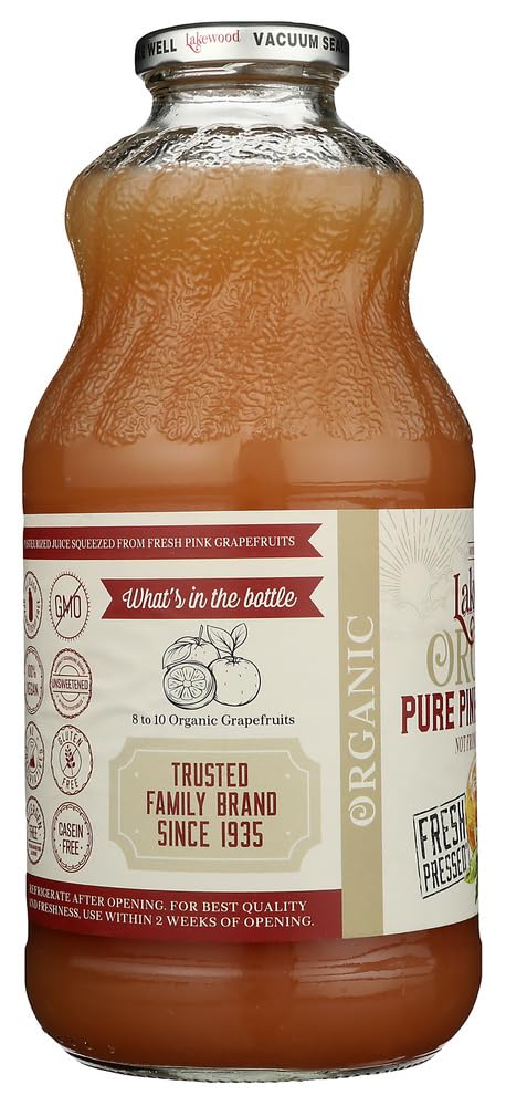 Organic Pink Grapefruit Juice (Pack of 12)