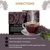 Buddha Teas - Organic Elderberry - Herbal Tea - For Health & Wellbeing - With Antioxidants & Minerals - Clean Ingredients - Caffeine Free - OU Kosher