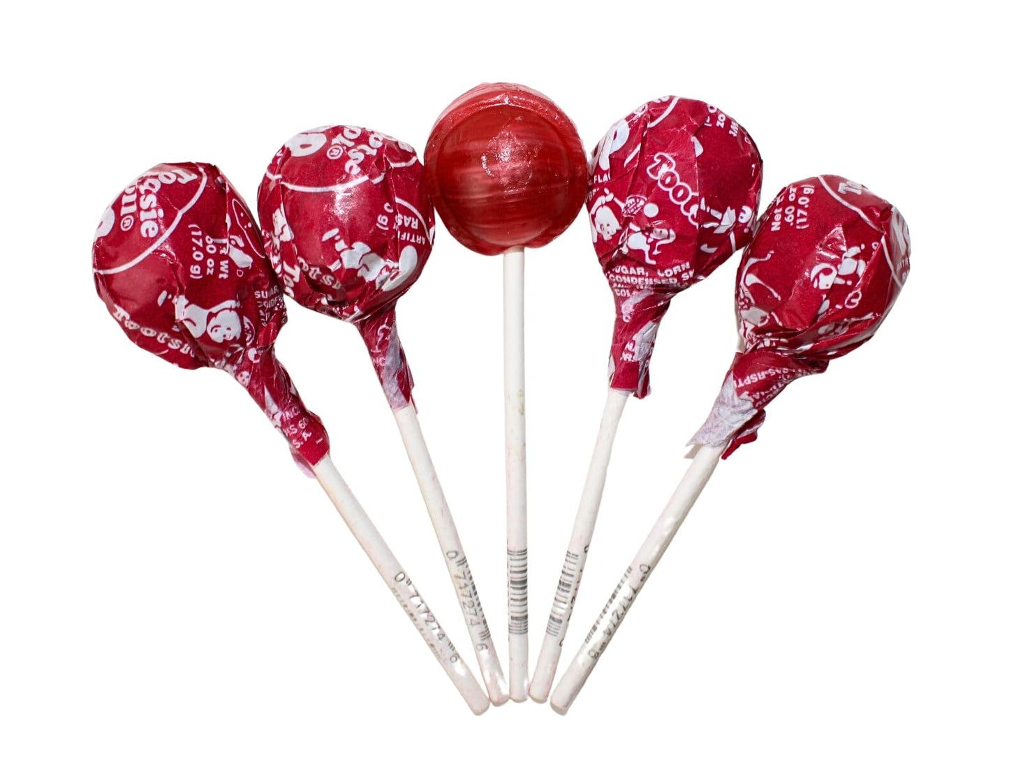 Red Raspberry Red Lollipops, Red Tootsy Pops (1 Pound)