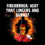 Hellfire Hot Sauce Firearrhea - Extreme Hot Sauce with the World’s Hottest Four Peppers, 5 oz.