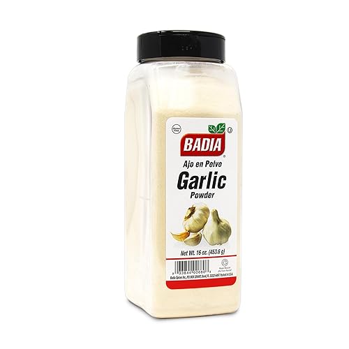 Badia Garlic Powder, 16 oz - Premium Garlic Powder for Cooking, Seasoning & Spice Blends, Freshly Ground and Flavorful