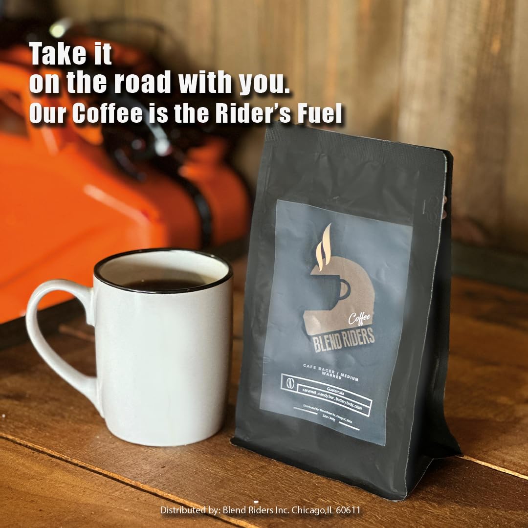 Blend Riders - Midway Blend | Medium Dark Roast Coffee | Whole Coffee Beans | Notes of Brown Sugar, Cocoa, Dried Fruit | Fresh Roasted Beans from