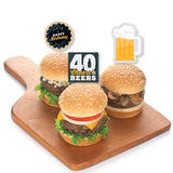 Big Dot of Happiness Cheers and Beers to 40 Years - Dessert Cupcake Toppers - 40th Birthday Party Clear Treat Picks - Set of 24