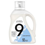 9 Elements Liquid Laundry Detergent, Unscented, Vinegar Powered, 92 fl oz, 1 count