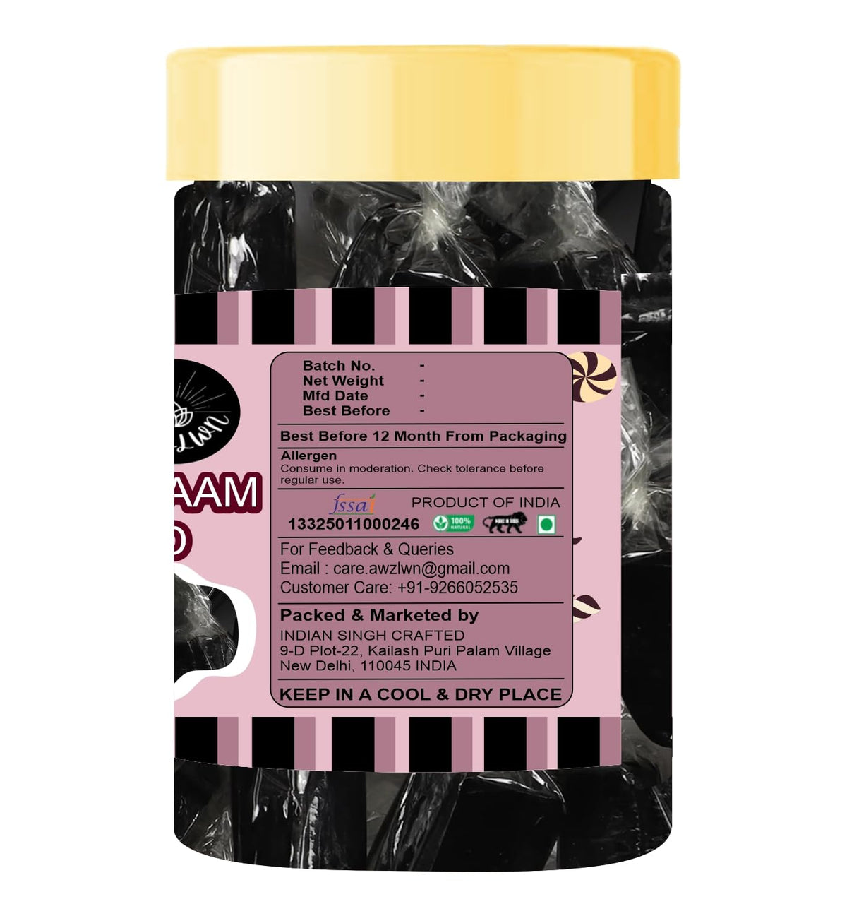Awzlwn Indian Taste Candy (5.29 OZ / 150 GM, Khatta Aam Papad)
