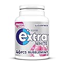 Extra White Bubblemint Chewing Gum Sugar Free Bottle 46 Pieces
