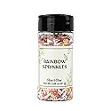 Olive & Vine Rainbow Sprinkles, Sweet & Colorful, For Baking & Desserts, Rich Tradition, Authentic Taste, For Global Recipes (2.88 Ounce)