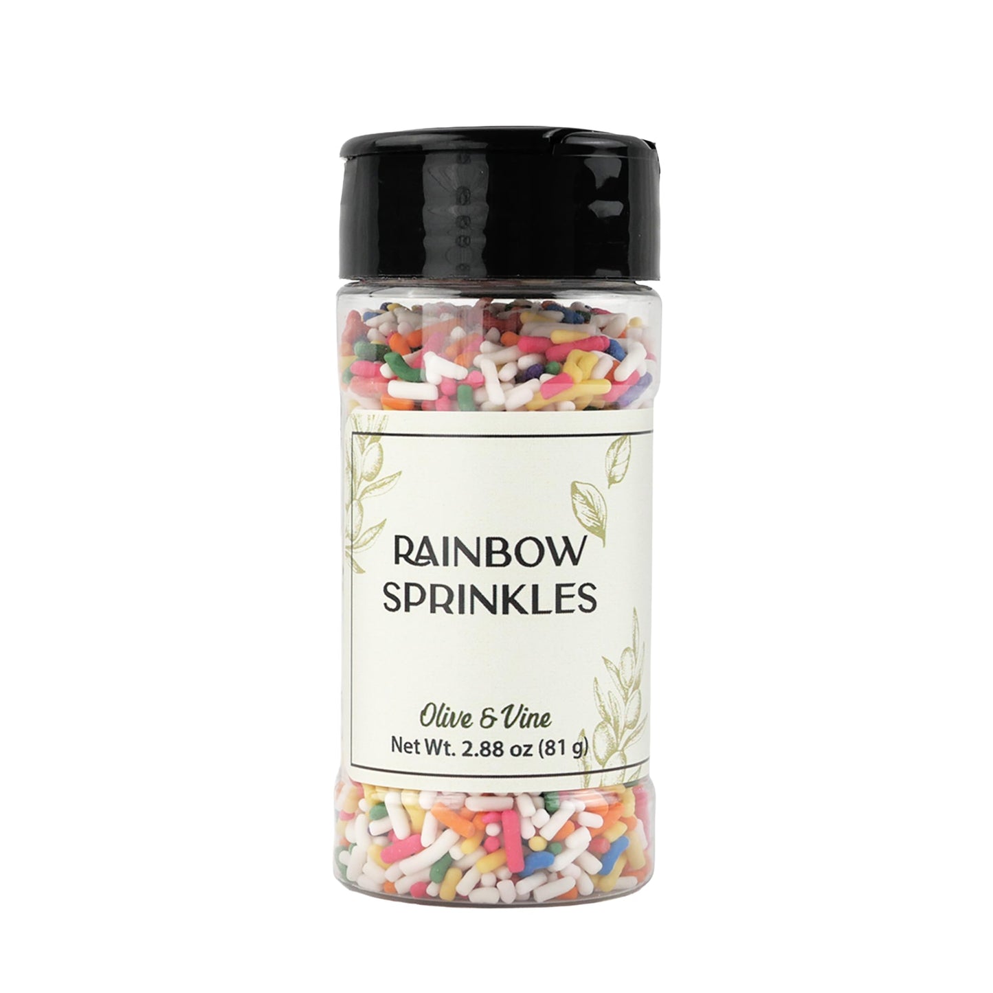 Olive & Vine Rainbow Sprinkles, Sweet & Colorful, For Baking & Desserts, Rich Tradition, Authentic Taste, For Global Recipes (2.88 Ounce)