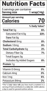 NUCO Organic Coconut Wraps, Turmeric - Gluten Free, Low Carb, Vegan, 5 Ct