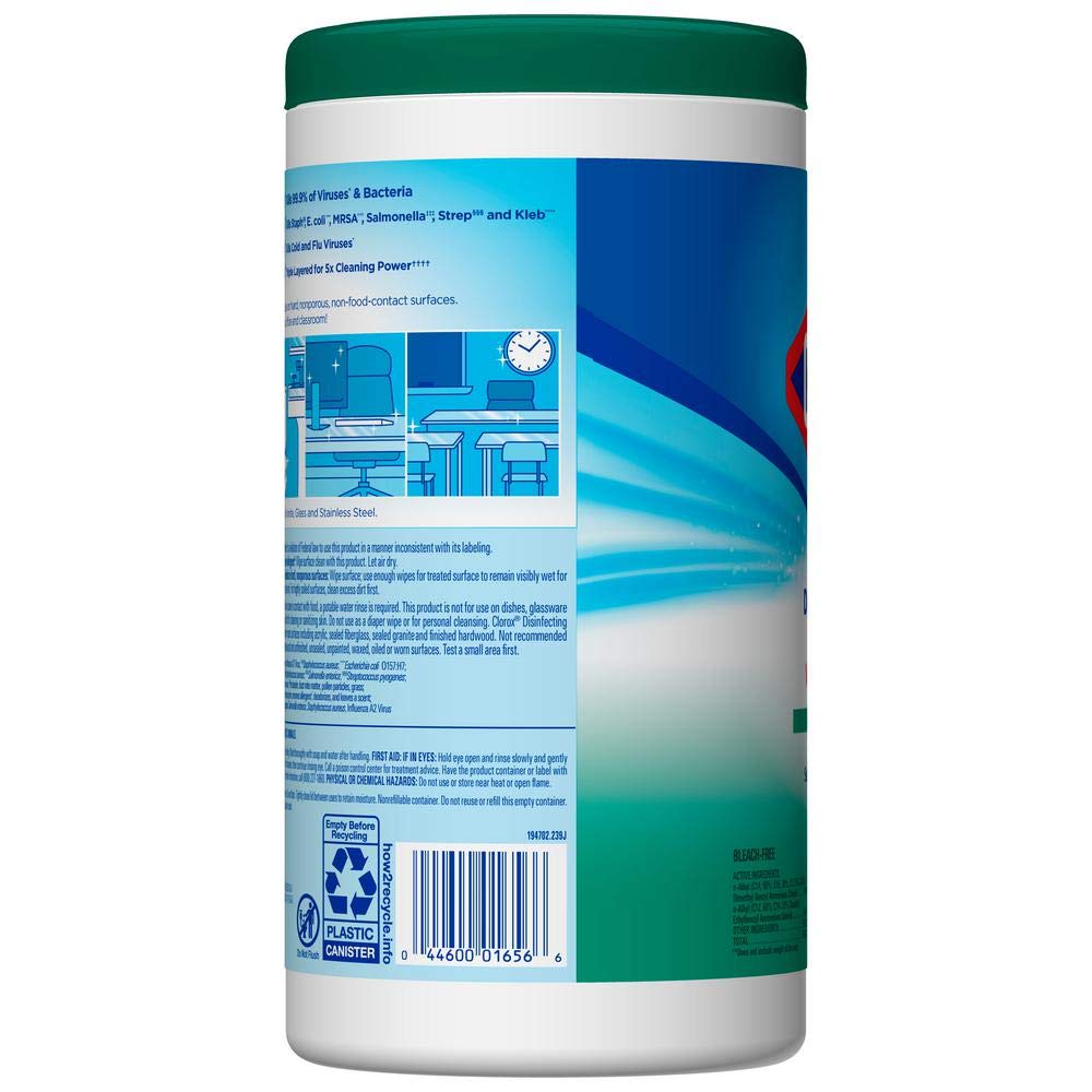 Disinfecting Wipes, Fresh Scent, 7 x 8, White, 75/Canister, 6 Canisters/Carton