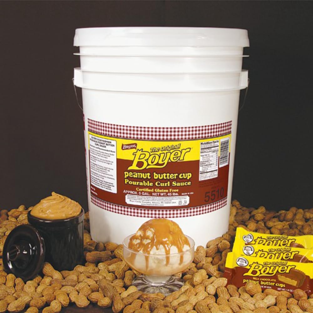 Peanut Butter Curl Sauce, 5 Gallon, 45 Pound -- 1 each.
