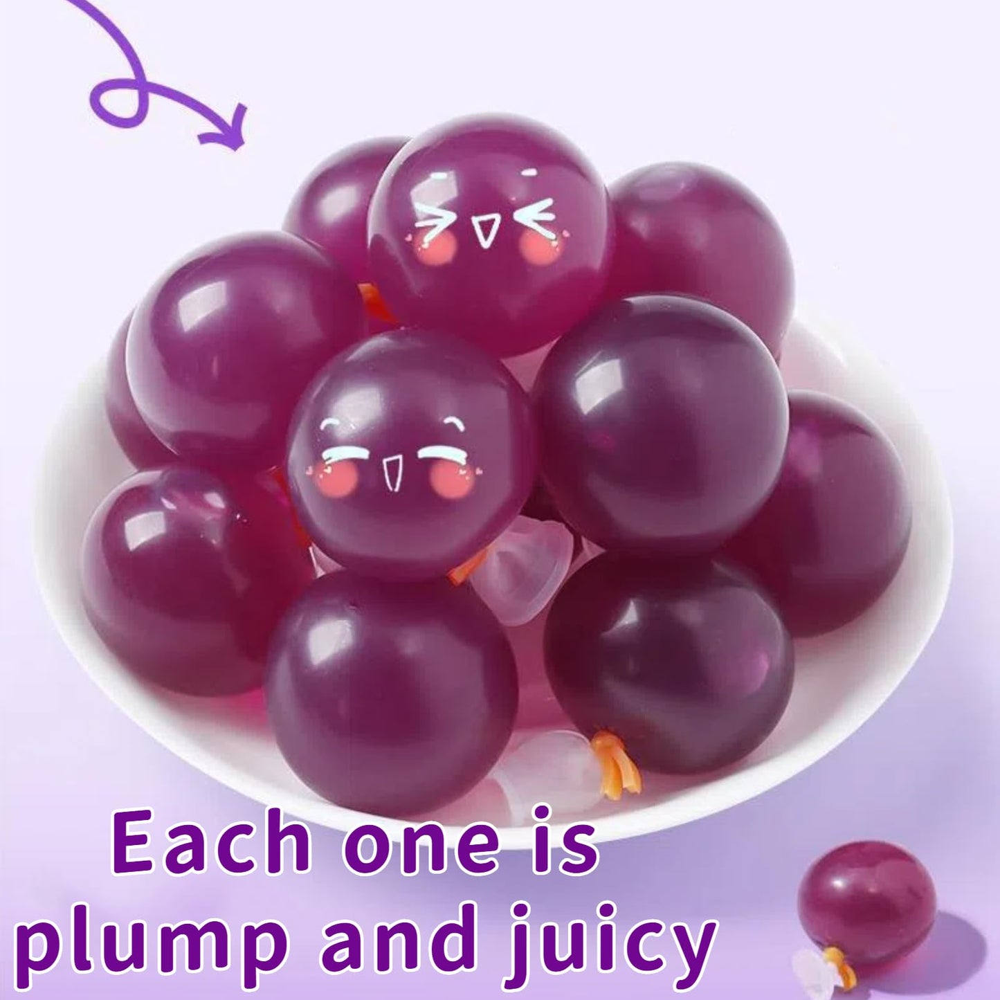 Kyoho Grape Jelly Bites - Sweet & Tangy Japanese-Inspired Gel Snacks, 280g/10 Piece Fruity Popping Jellies with Real Grape Flavor, Family-Friendly