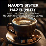 Maud's Sweet Hazelnut Flavored Coffee Pods, 18 ct, Medium Roast Flavored Coffee in Single Serve Pods - 100% Arabica Beans, Compatible with Keurig K