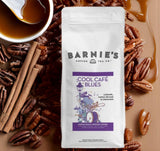 Barnie's Coffee Cool Café Blues Ground Coffee with Caramel Maple Pecan and Cinnamon Rum Flavors, Medium Roasted Arabica Beans, Gluten Free, 12 oz Bag