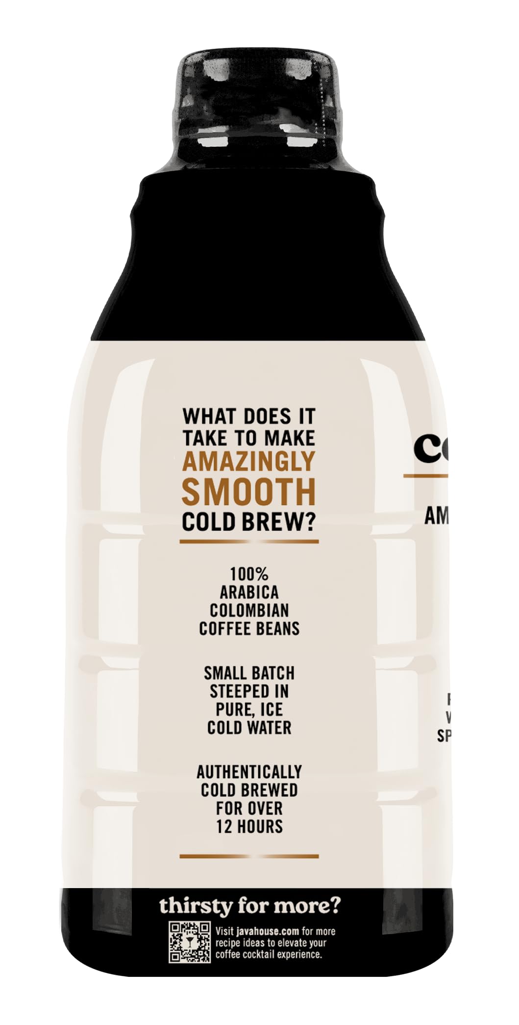 Java House Cold Brew Espresso Cocktail Mix - Premium 100% Arabica Cold Brew Concentrate - Smooth Coffee With French Vanilla Notes - 32oz Bottle (Makes
