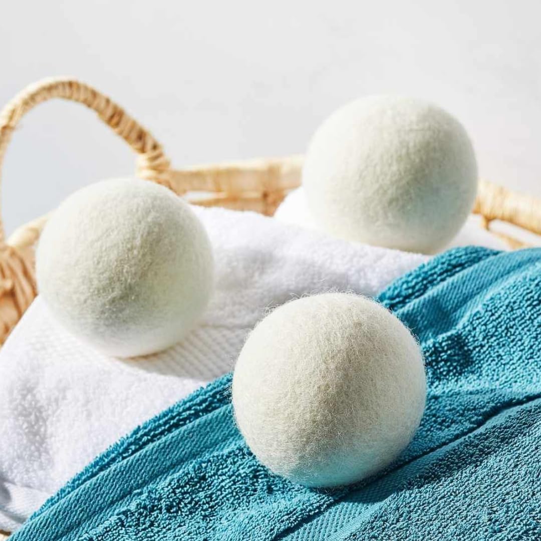 SEDLAV Natural Wool Dryer Balls - Earth Breeze Laundry Sheets Alternative - Wool Dryer Balls Laundry Reusable - Reduces Wrinkles, Energy Saving (4)