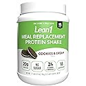N53 Lean1 Meal Replacement Protein Powder, Cookies and Cream Flavor, 15 Serving tub, No Sugar Added