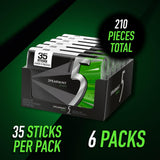 5 GUM Spearmint Rain Sugar Free Chewing Gum Refreshing Invigorating Minty Flavor Five Gum, 35 Stick Pack (6 Packs)