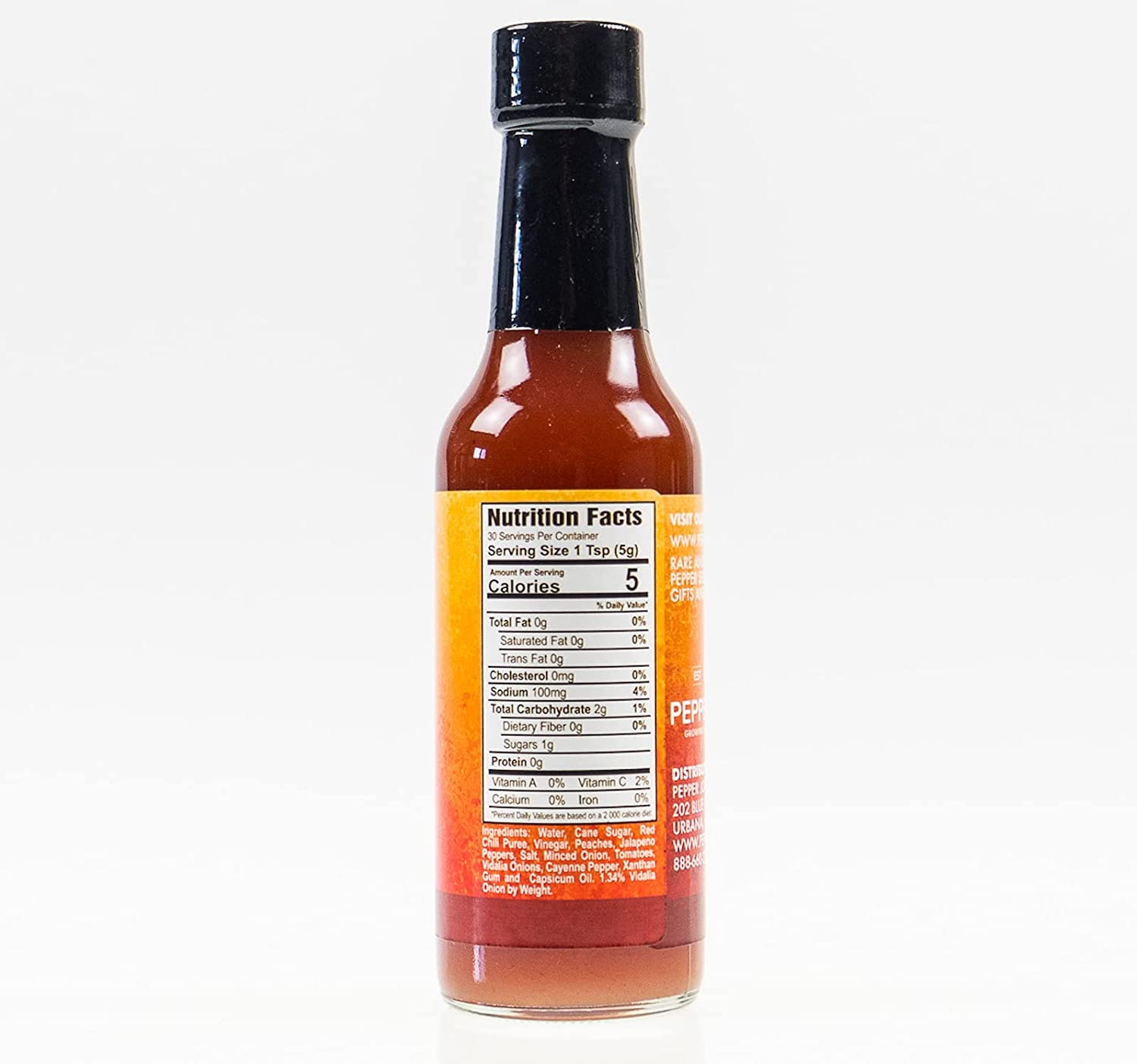 Pepper Joe’s Peach Vidalia Onion Hot Sauce - 5 Ounces (2 Pack)