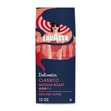 Lavazza Dolcevita Classico Ground Coffee 12oz Bag, Medium Roast, Rich and Full-bodied, Intensity 3/5, Arabica and Robusta, Ideal for Drip Brewers