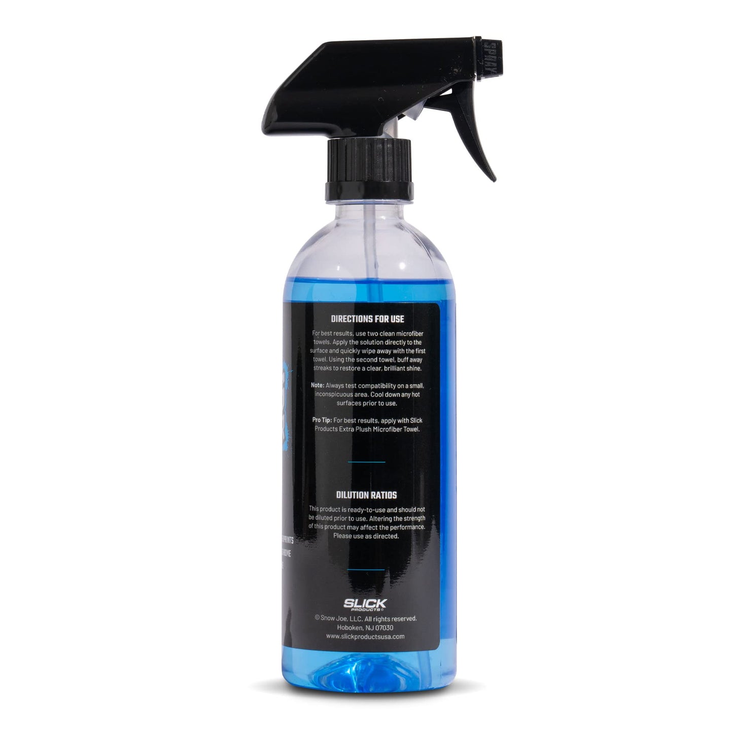 Slick Products Streak-Free Glass Cleaner - Ammonia-Free Window, Mirror, Chrome & Tint Cleaner - Removes Dirt, Smudges & Fingerprints - Ready-to-Use