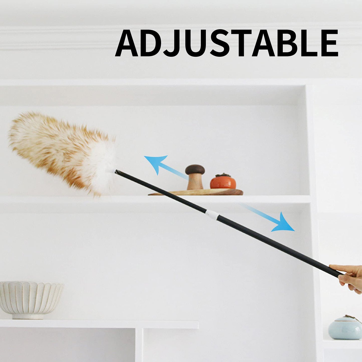 Lambswool Duster with Telescoping Plastic Handle?Washable?27-43 inches?