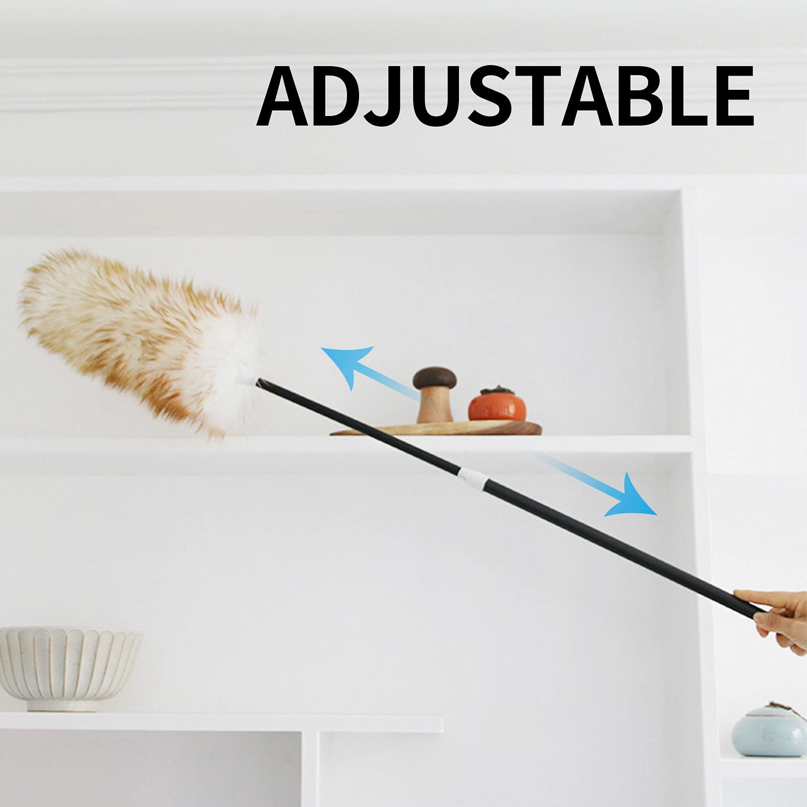 Lambswool Duster with Telescoping Plastic Handle?Washable?27-43 inches?