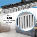 Fuller Brush Rubber Broom - for Carpets Floors Stairs Upholstery - Electrostatic Action Removes Pet Hair Lint Fuzz Dirt Particles - Built-in Squeegee