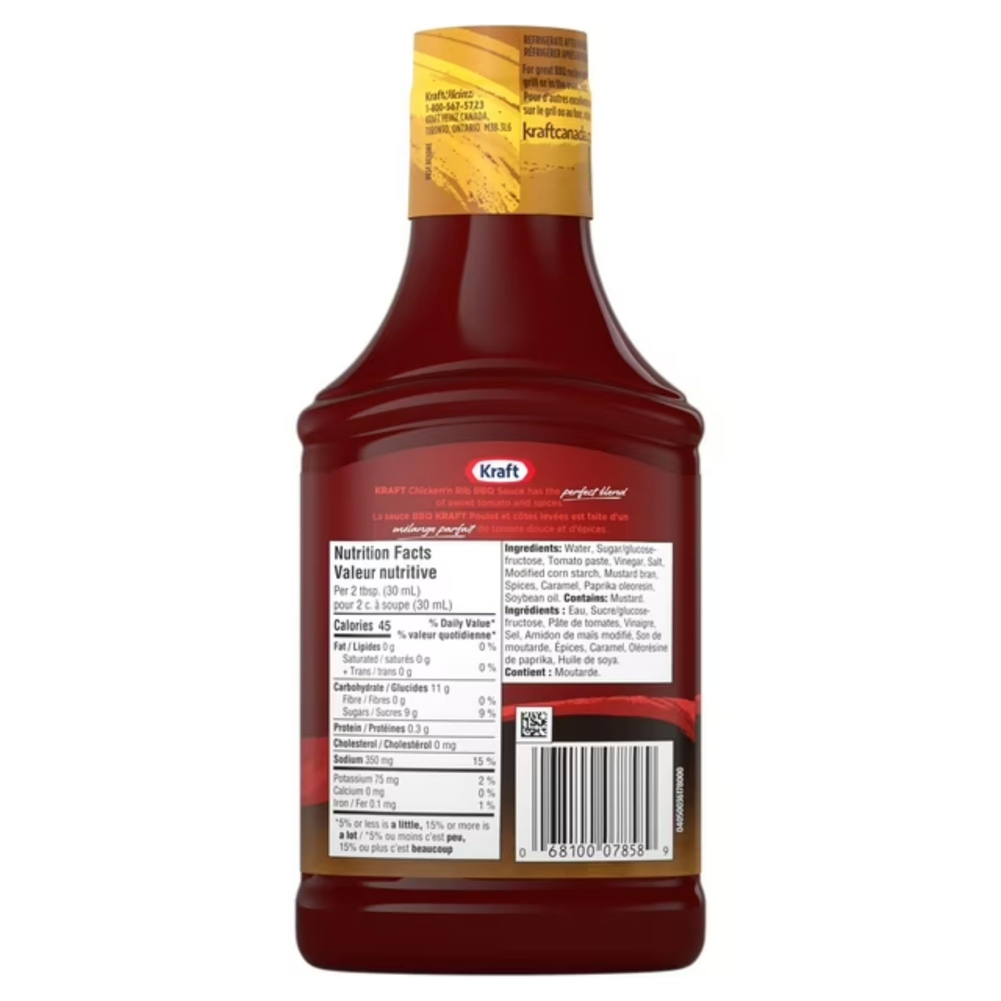 ZENVOIRA Pantry Bundle includes Kraft Chicken & Rib BBQ Sauce, 455 ml / 15.4 oz - Pack of 2 - Value Bundle Packed by Zenvoira