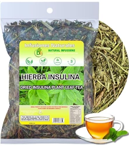 Insulina Traditional 100% Natural Dried Plant Herbal Tea - 4 oz (113g) - Gymnema Sylvestre & Costus Igneus - Wildcrafted Mexican Herb - Sugar-Free, 0