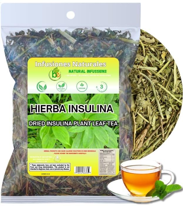 Insulina Traditional 100% Natural Dried Plant Herbal Tea - 4 oz (113g) - Gymnema Sylvestre & Costus Igneus - Wildcrafted Mexican Herb - Sugar-Free, 0