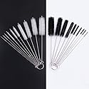 DiCUNO Straw Cleaning Brushes Set, 8 Inch Nylon Tube Brushes, Different Sizes Clean Brush for Bottle, Pipe, Keyboard, 2 Sets of Super Hard & Medium