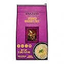 Authentic Smoked Basmati Rice by Khazana in 2 lb Resealable Zipper Bag - Aromatic and Flavorful Indian Grain - Non-GMO, Gluten Free, Kosher, Cholesterol Free