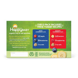 HappyBABY Organics Clearly Crafted Fruit & Oat Pouches Variety Pack, 4oz (12 Pk)